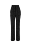 Alexander Mcqueen Embroidered Striped Wool Pant In Stripped