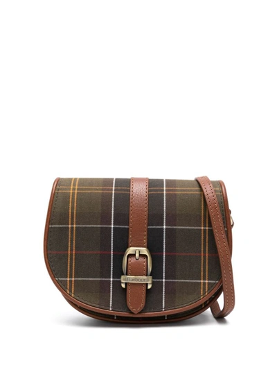 Barbour Tartan Check-pattern Crossbody Bag In Brown