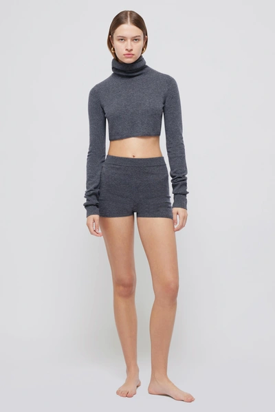 Jonathan Simkhai Brie Turtleneck In Charcoal Melange