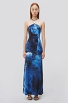 Jonathan Simkhai Sunnie Gown In Blue Rock Crystal Print