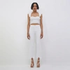 Jonathan Simkhai Abia Cropped Ribbed Top In White
