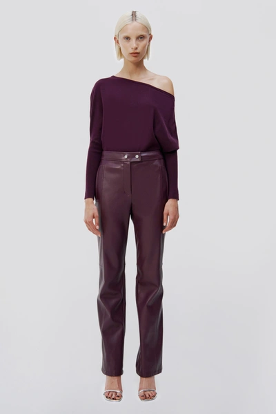 Jonathan Simkhai Lavina Sweater In Plum