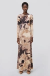 Jonathan Simkhai Etta Gown In Macadamia Rock Crystal Print