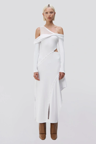 Simkhai Tinsley Gown In Optic White