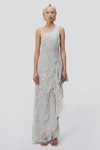 Jonathan Simkhai Agatha Gown In Silver