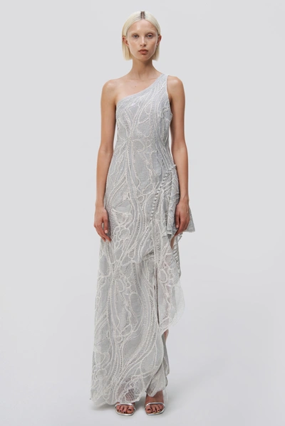 Jonathan Simkhai Agatha Gown In Silver ModeSens