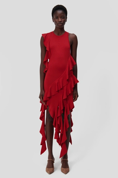 Jonathan Simkhai Wilda Dress In Carmine