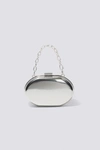 Jonathan Simkhai Sol Clutch In Brushed Silver