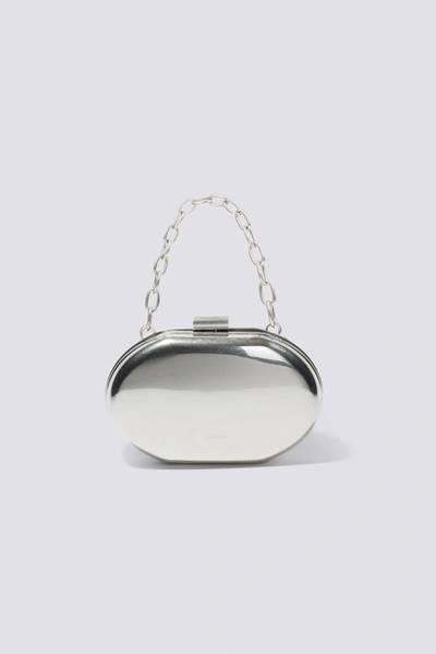 Jonathan Simkhai Sol Clutch In Brushed Silver