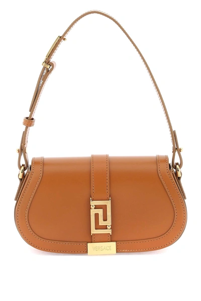 Versace 'greca Goddess' Mini Shoulder Bag Women In Brown