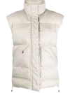 Adidas By Stella Mccartney Logo-print Padded-design Gilet In Gobi