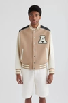 Axel Arigato Jacket  Ivy Varsity In Wool In Neutral