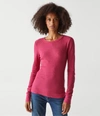 Michael Stars Juliet Thermal Tee In Dark Voltage
