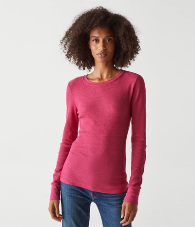 Michael Stars Juliet Thermal Tee In Nocturnal