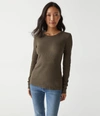 Michael Stars Juliet Thermal Tee In Dolma
