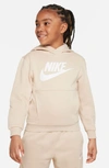 Nike Sportswear Club Fleece Big Kids' Hoodie In Brown