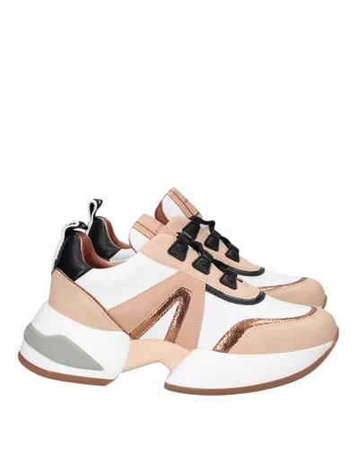 Alexander Smith Marble Sneaker In Leather In White Sand Camel