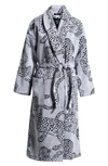 DESMOND & DEMPSEY PRINT TERRY CLOTH ROBE