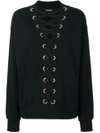 BALMAIN lace-up sweatshirt,108552828M12165399