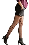 Cache Coeur Confetti Maternity Tights In Black
