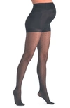 Cache Coeur Plumetis Maternity Tights In Black