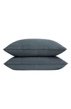 Parachute Linen Box Quilted Sham Set In Dusk