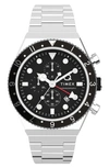 Timex ® Q  3-time Zone Bracelet Chronograph Watch, 40mm In Stainless Steel