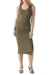 Michael Stars Lori Ribbed V-neck Dress In Dolma