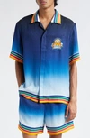 Casablanca Blue Silk Shirt In Studio De Musique