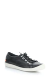 Softinos By Fly London Irit Low Top Sneaker In 053 Black Smooth Leather