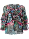 PETER PILOTTO RUFFLED TIE NECK BLOUSE,TP18PF1712158031