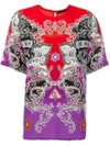 ROBERTO CAVALLI printed colour block blouse,FQT644SQF7112160128