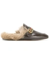 GUCCI PRINCETOWN LEATHER SLIPPER WITH DOUBLE G,469950 D3VU0