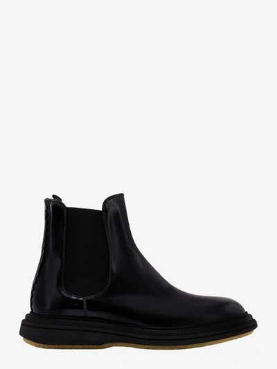 The Antipode Victor Low Heels Ankle Boots In Black Suede