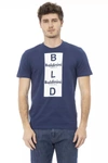 BALDININI TREND BALDININI TREND BLUE COTTON MEN'S T-SHIRT