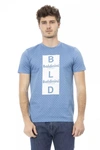 BALDININI TREND BALDININI TREND LIGHT BLUE COTTON MEN'S T-SHIRT