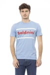 BALDININI TREND BALDININI TREND LIGHT BLUE COTTON MEN'S T-SHIRT