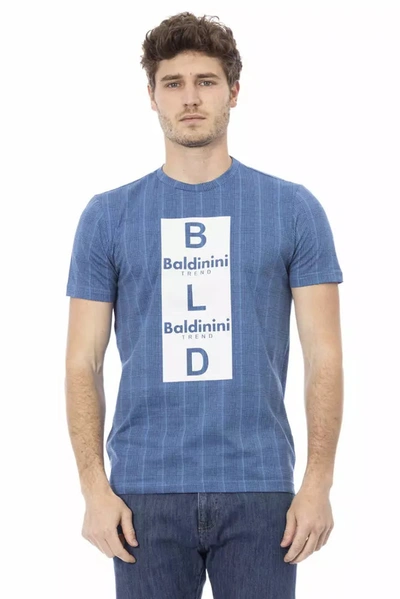 Baldinini Trend Light Blue Cotton T-shirt