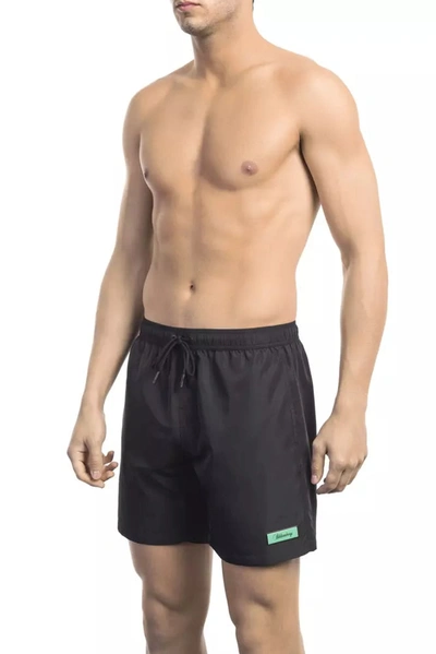 Bikkembergs Elegant Black Logo Swim Men's Shorts