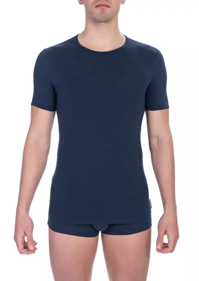 Bikkembergs Army Cotton T-shirt In Blue