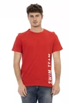 BIKKEMBERGS BIKKEMBERGS VIBRANT RED FRONT PRINT MEN'S TEE