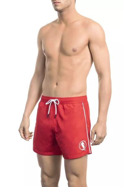 Bikkembergs Black Polyester Swimwear In Red