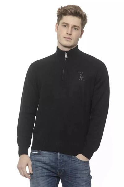 Billionaire Italian Couture Emboidered Zipped  Jumper In Black