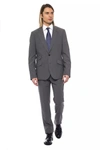 BILLIONAIRE ITALIAN COUTURE BILLIONAIRE ITALIAN COUTURE ELEGANT GRAY WOOL TWO-BUTTON DESIGNER MEN'S SUIT