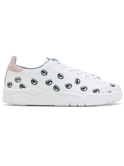 Chiara Ferragni Women's Shoes Leather Trainers Trainers In White