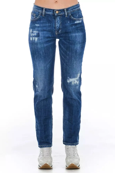 Frankie Morello Cotton Jeans & Women's Pant In Blue