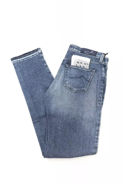 Jacob Cohen Elegant Slim-fit Fringe Jeans In Blue