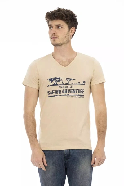 Trussardi Action Beige Cotton T-shirt