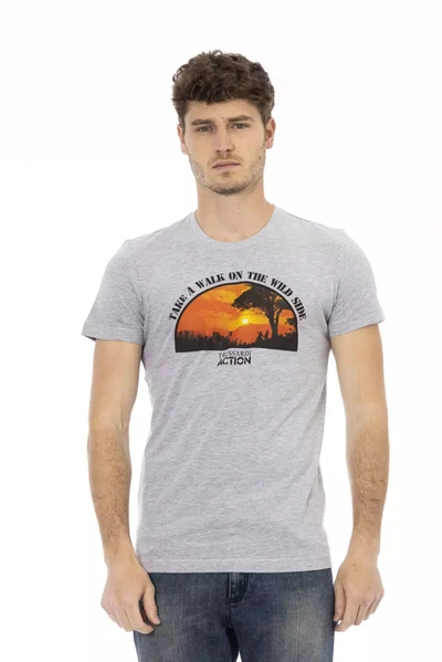 Trussardi Action Gray Cotton T-shirt