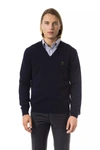 UOMINITALIANI UOMINITALIANI ELEGANT V-NECK MERINO WOOL MEN'S SWEATER